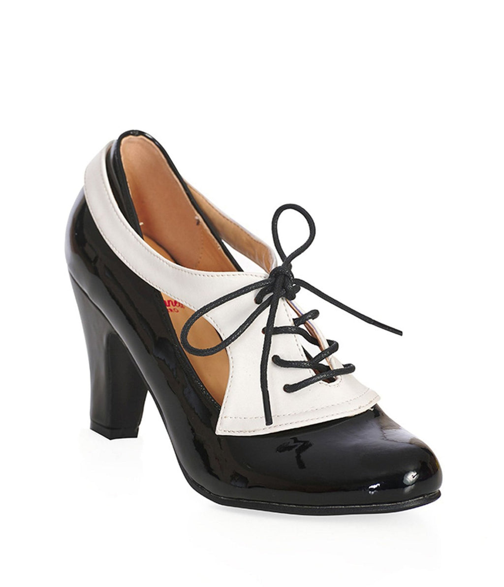 Banned Black & White Tuxedo Heels - Unique Vintage - Womens, SHOES, HEELS