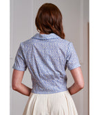 Banned Blue Floral Eloise Blouse - Unique Vintage - Womens, TOPS, SHIRTS