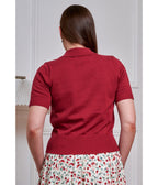 Banned Burgundy Cotton Rosanna Sweater - Unique Vintage - Womens, TOPS, SWEATERS