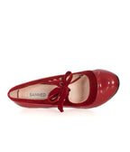 Banned Burgundy Leatherette Bow Heels - Unique Vintage - Womens, SHOES, HEELS