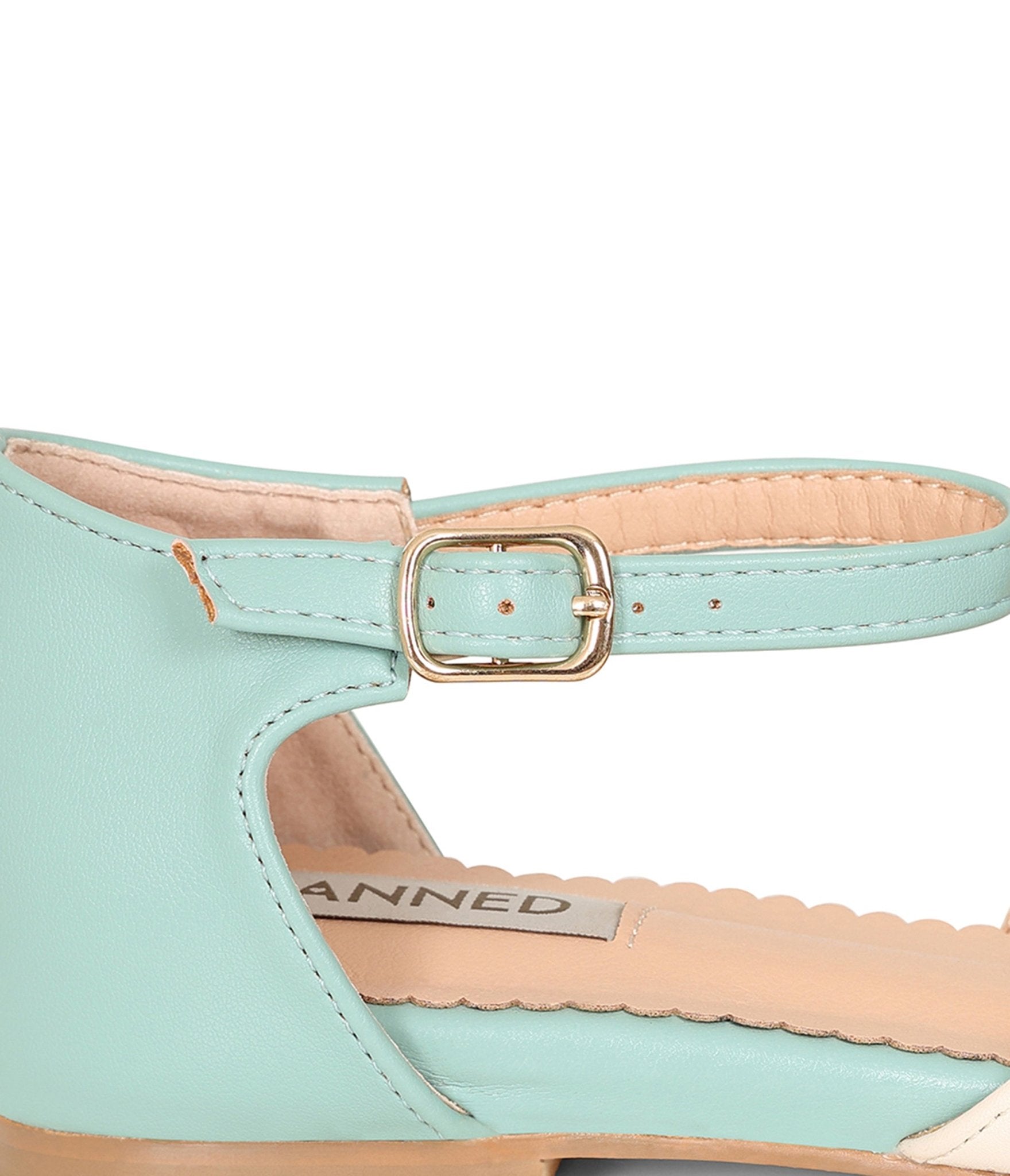 Banned Mint & White Dancemates Leatherette Flats - Unique Vintage - Womens, SHOES, FLATS