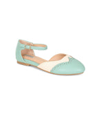 Banned Mint & White Dancemates Leatherette Flats - Unique Vintage - Womens, SHOES, FLATS