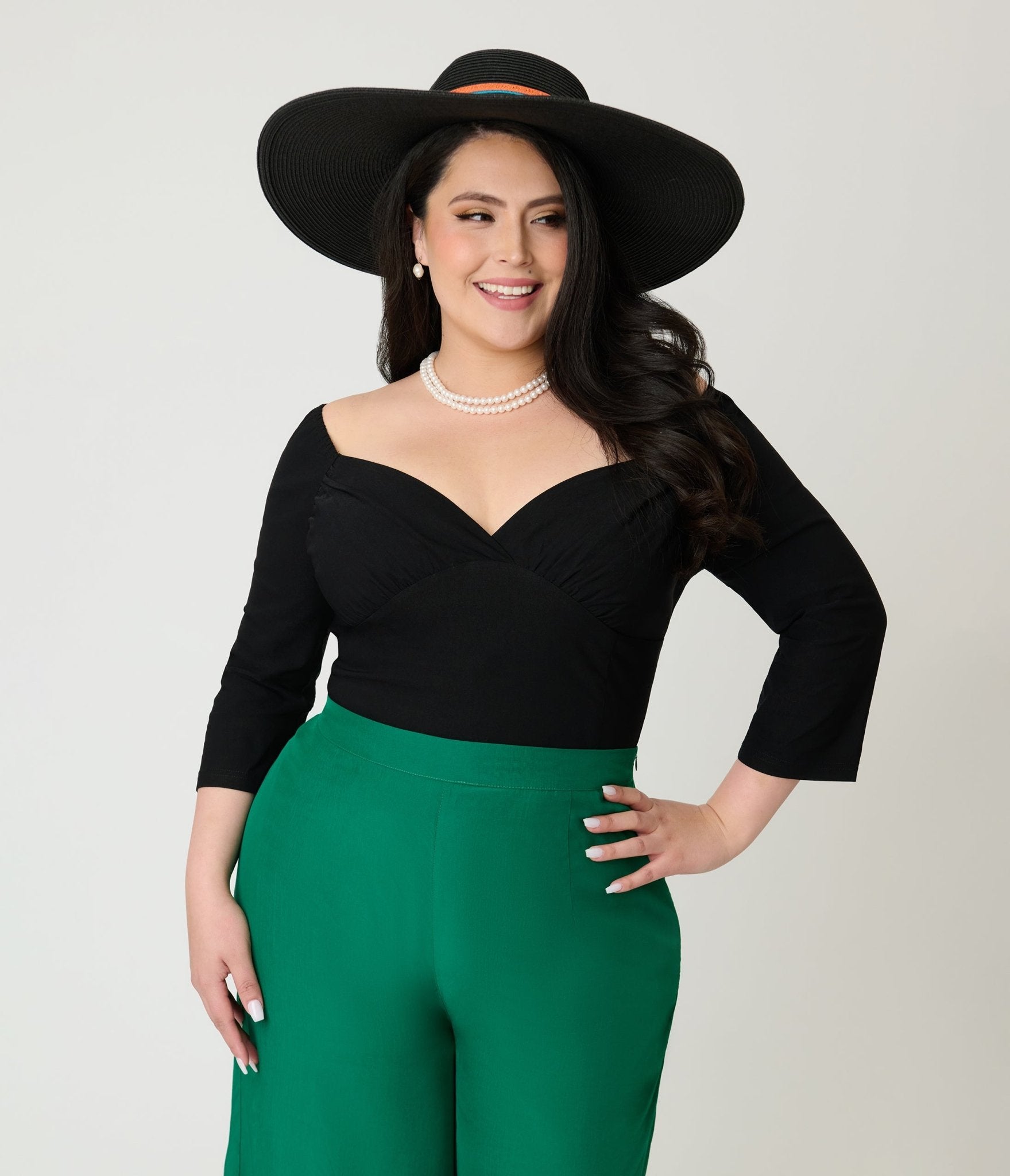 Banned Plus Size Black Off The Shoulder Dixie Top - Unique Vintage - Womens, TOPS, SHIRTS