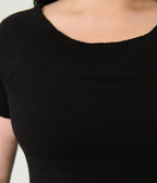 Banned Plus Size Black Off the Shoulder Lavinia Cotton Top - Unique Vintage - Womens, TOPS, SHIRTS