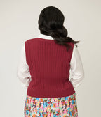 Banned Plus Size Burgundy Sweater Vest - Unique Vintage - Womens, TOPS, OUTERWEAR
