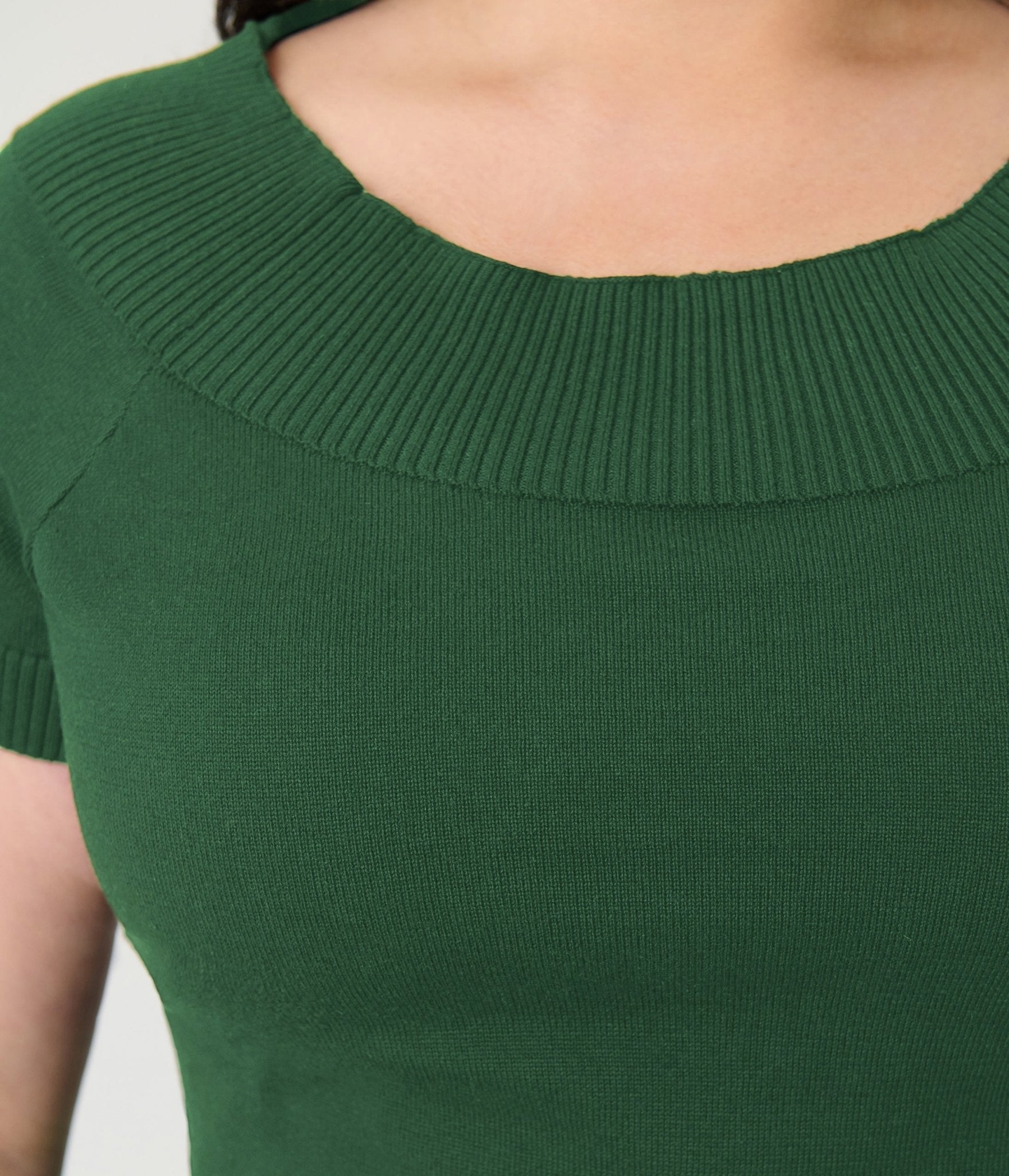 Banned Plus Size Green Off the Shoulder Lavinia Cotton Top - Unique Vintage - Womens, TOPS, SHIRTS