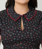 Banned Plus Size Retro Black Floral June Swing Dress - Unique Vintage - Womens, DRESSES, SWING