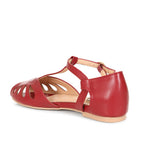Banned Red Secret Love T - Strap Leatherette Flats - Unique Vintage - Womens, SHOES, FLATS