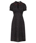 Banned Retro Black Floral June Swing Dress - Unique Vintage - Womens, DRESSES, SWING