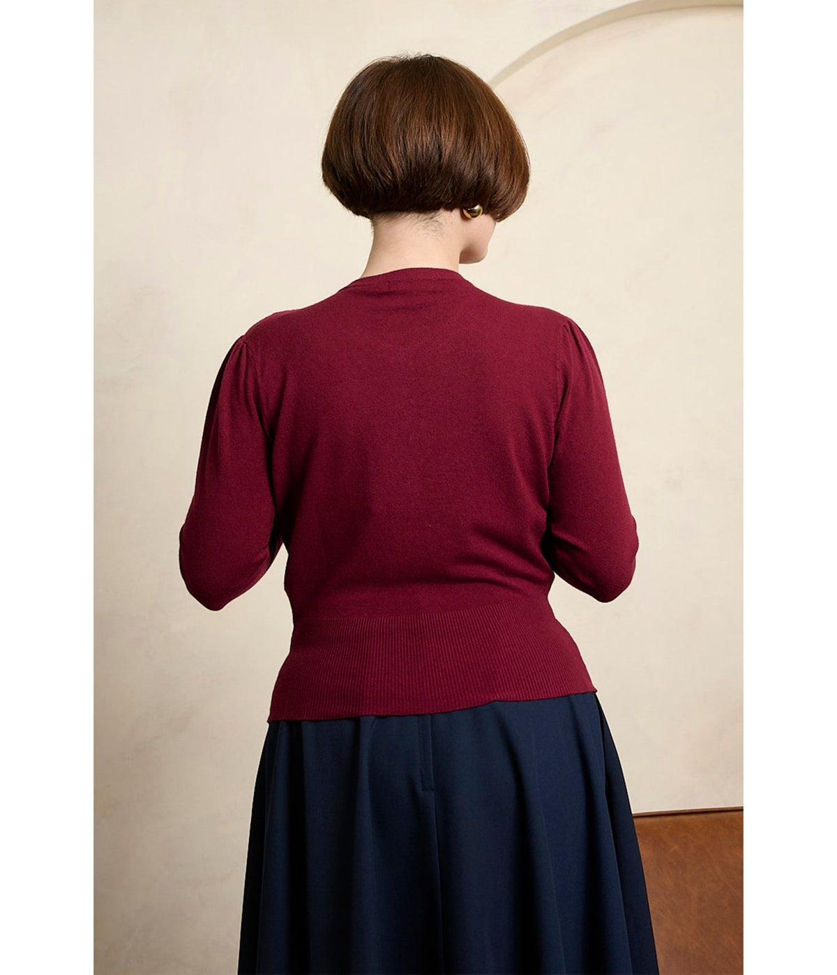 Banned Retro Burgundy Cat Embroidered Cardigan - Unique Vintage - Cardigans