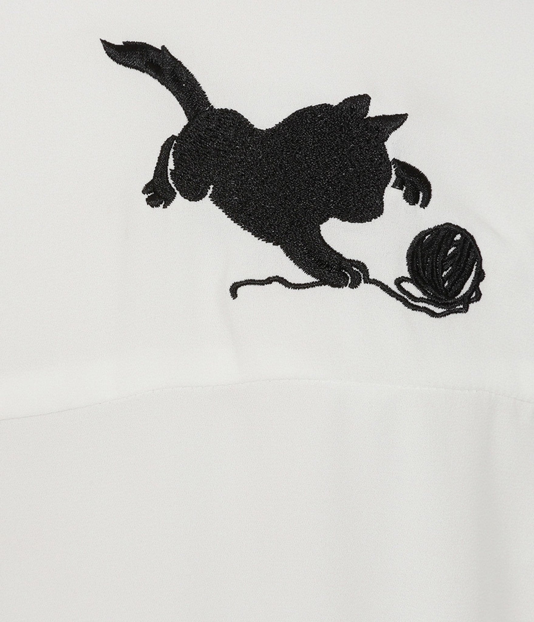 Banned White & Black Cat Sophie Blouse - Unique Vintage - Womens, TOPS, SHIRTS