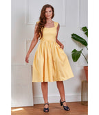 Banned Yellow Gingham Swing Dress - Unique Vintage - Womens, DRESSES, SWING