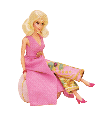 Barbie x Smak Parlour Plus Size 1970s Pink & Green Floral Evening In Flare Pants - Unique Vintage - Womens, BOTTOMS, PANTS