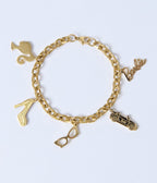 Barbie™ x Unique Vintage Gold Charm Bracelet - Unique Vintage - Womens, ACCESSORIES, JEWELRY