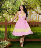 Barbie™ x Unique Vintage Picnic Pretty Gingham Swing Dress - Unique Vintage - Womens, DRESSES, SWING