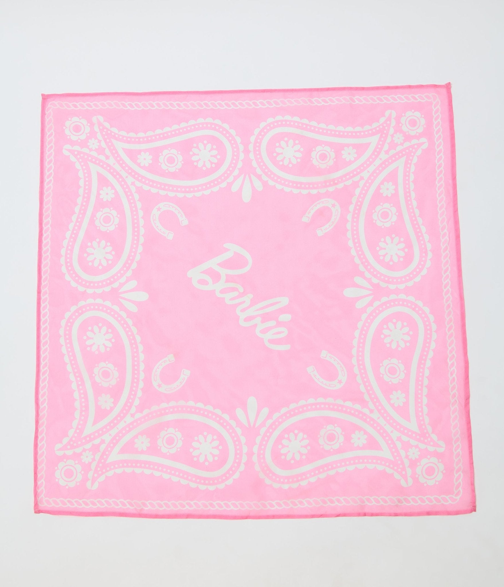 Barbie™ x Unique Vintage Pink Bandana Hair Scarf - Unique Vintage - Womens, ACCESSORIES, HAIR