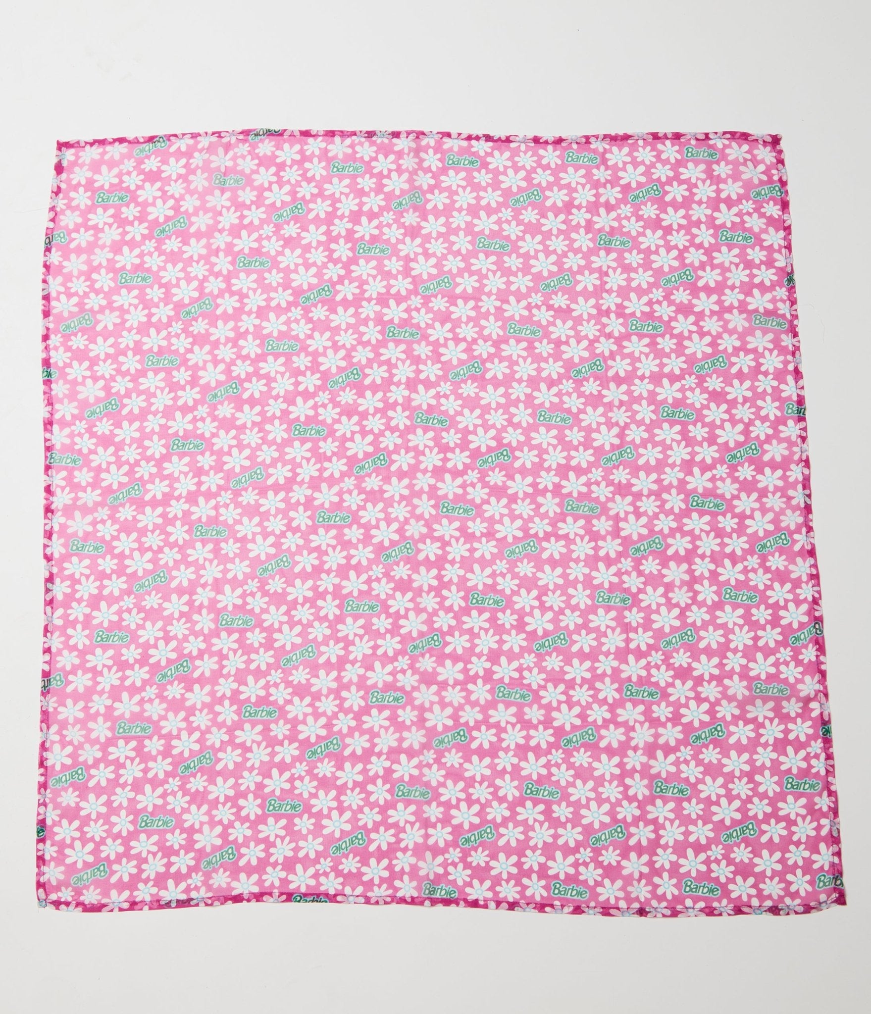 Barbie™ x Unique Vintage Pink Ditzy Daisy Hair Scarf - Unique Vintage - Womens, ACCESSORIES, HAIR