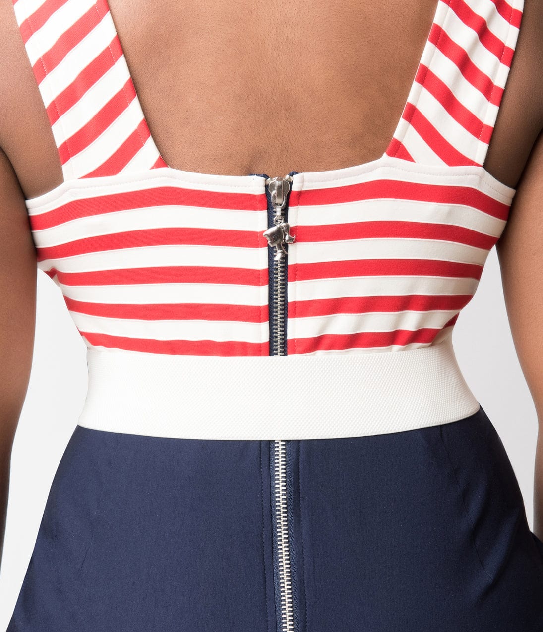 Barbie x Unique Vintage Plus Size Cruise Stripes Nautical Pencil Dress - Unique Vintage - Womens, DRESSES, WIGGLE