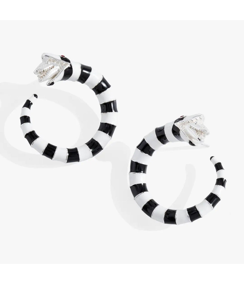 Beetlejuice Sandworm Loop Earrings - Unique Vintage - Womens, ACCESSORIES, JEWELRY