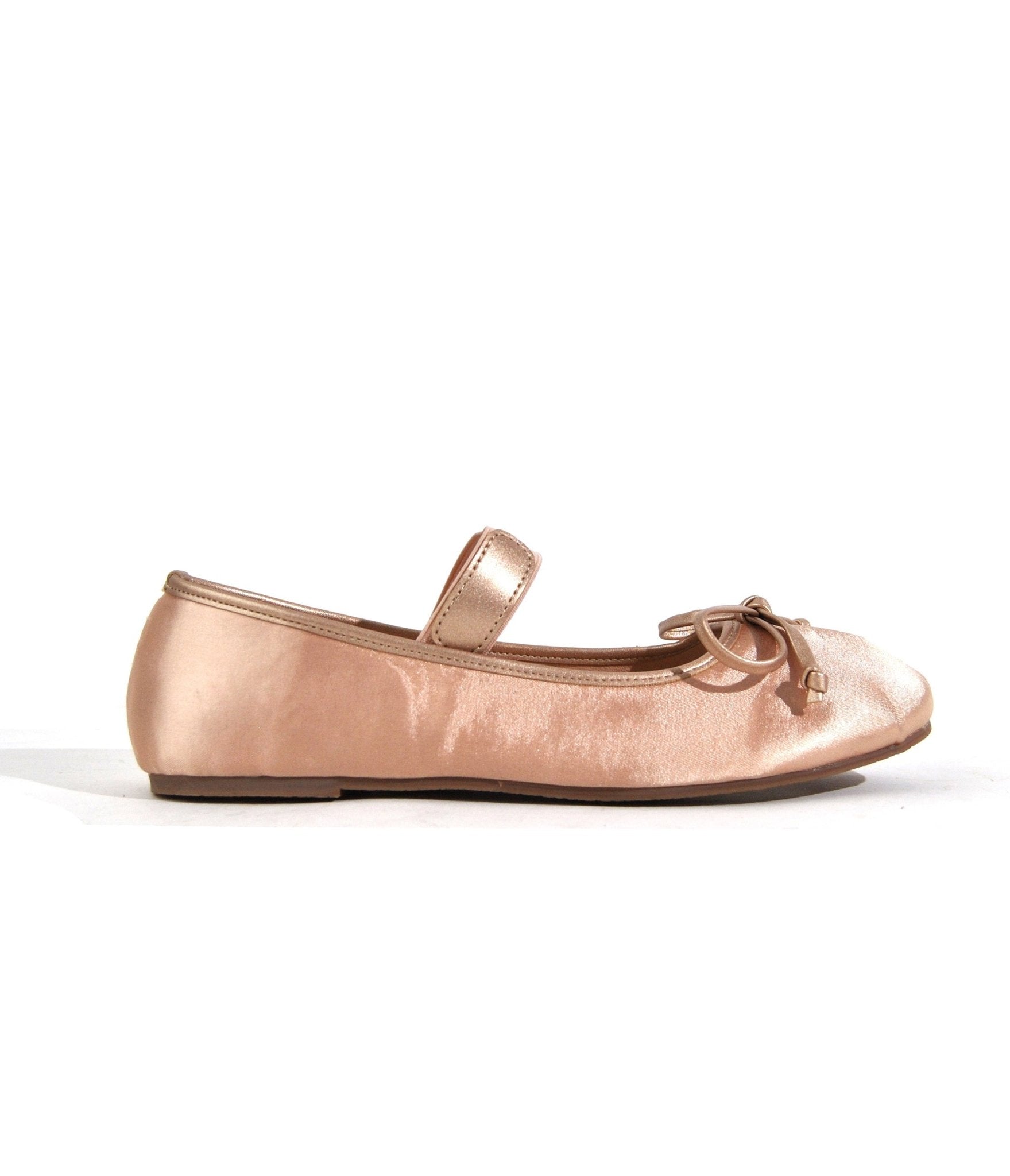 Beige Satin Mary Jane Flats - Unique Vintage - Womens, SHOES, FLATS