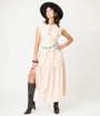 Beige Swiss Dot Willow Maxi Dress