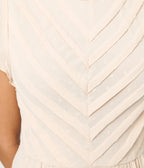 Beige Swiss Dot Willow Maxi Dress - Unique Vintage - Womens, DRESSES, MAXI