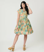 Bernie Dexter Bingo Kelly Flare Dress - Unique Vintage - Womens, DRESSES, FIT AND FLARE