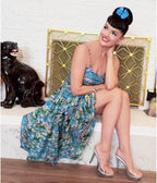 Bernie Dexter Lilly Flowers Chelsea Swing Dress - Unique Vintage - Womens, DRESSES, SWING