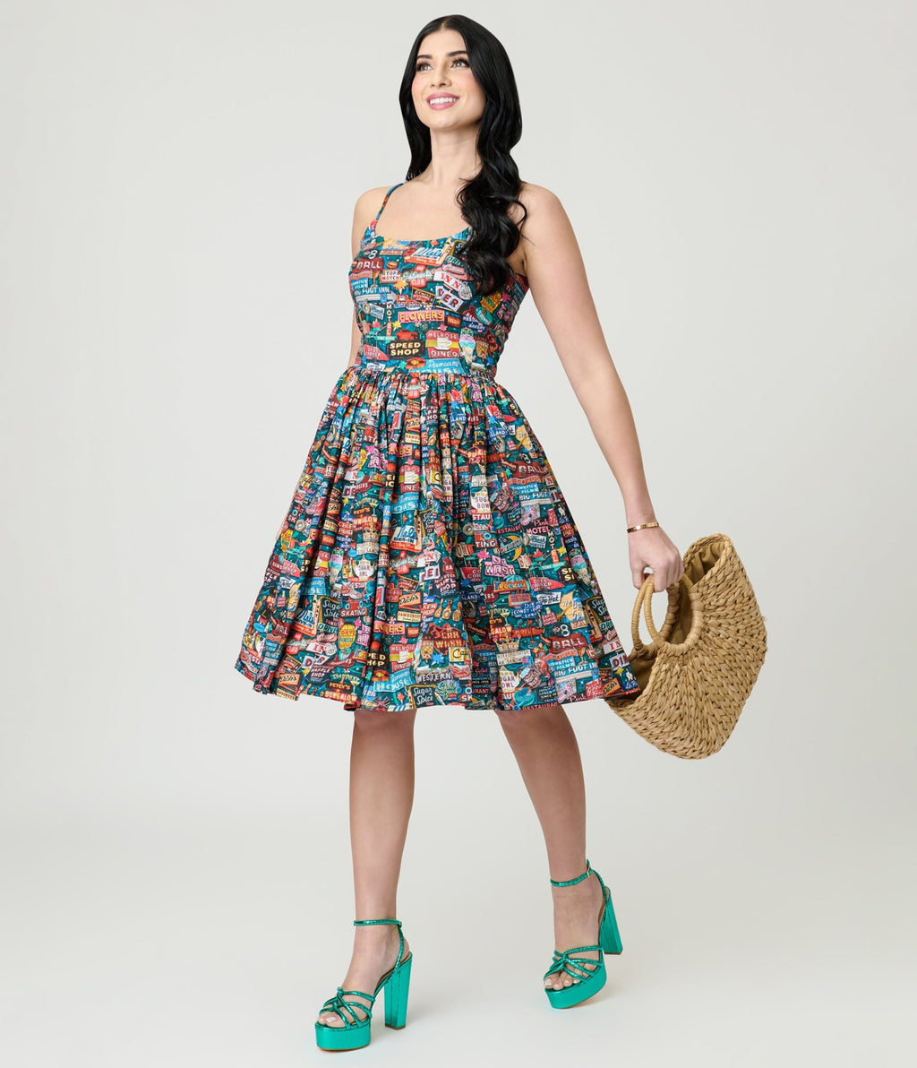 Bernie Dexter Neon Flashback Chelsea Swing Dress 3X Bernie Dexter Neon Flashback Chelsea Swing Dress 3X