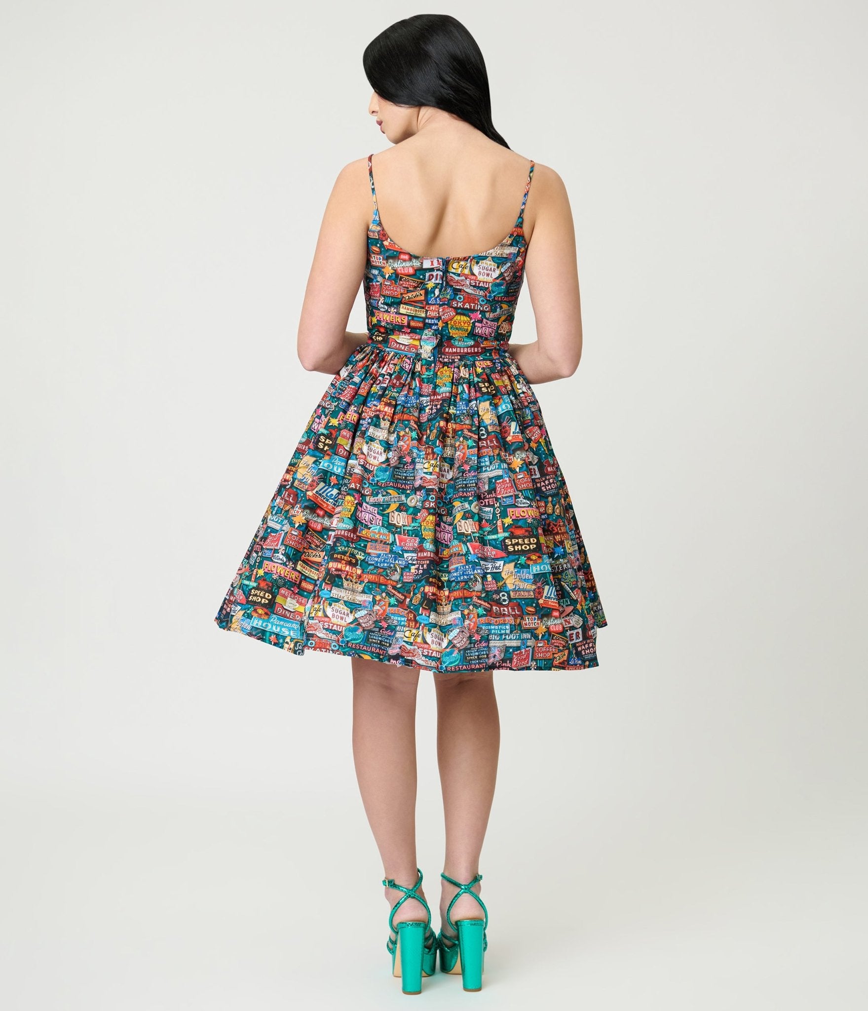 Bernie Dexter Neon Flashback Chelsea Swing Dress Unique Vintage Bernie Dexter Neon Flashback Chelsea Swing Dress Unique Vintage