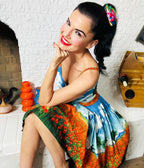 Bernie Dexter Poppy Fields Chelsea Swing Dress - Unique Vintage - Womens, DRESSES, FIT AND FLARE