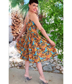 Bernie Dexter Scenic Print Chelsea Swing Dress - Unique Vintage - Womens, DRESSES, SWING