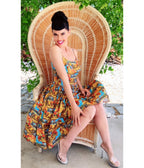 Bernie Dexter Scenic Print Chelsea Swing Dress - Unique Vintage - Womens, DRESSES, SWING
