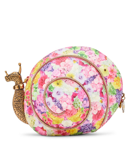 Betsey Johnson Kaleidoscope Floral Snailed It Crossbody Bag - Unique Vintage - Womens, ACCESSORIES, HANDBAGS