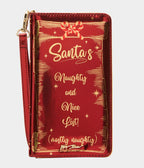 Betsey Johnson Red Naughty List Book Wristlet - Unique Vintage -