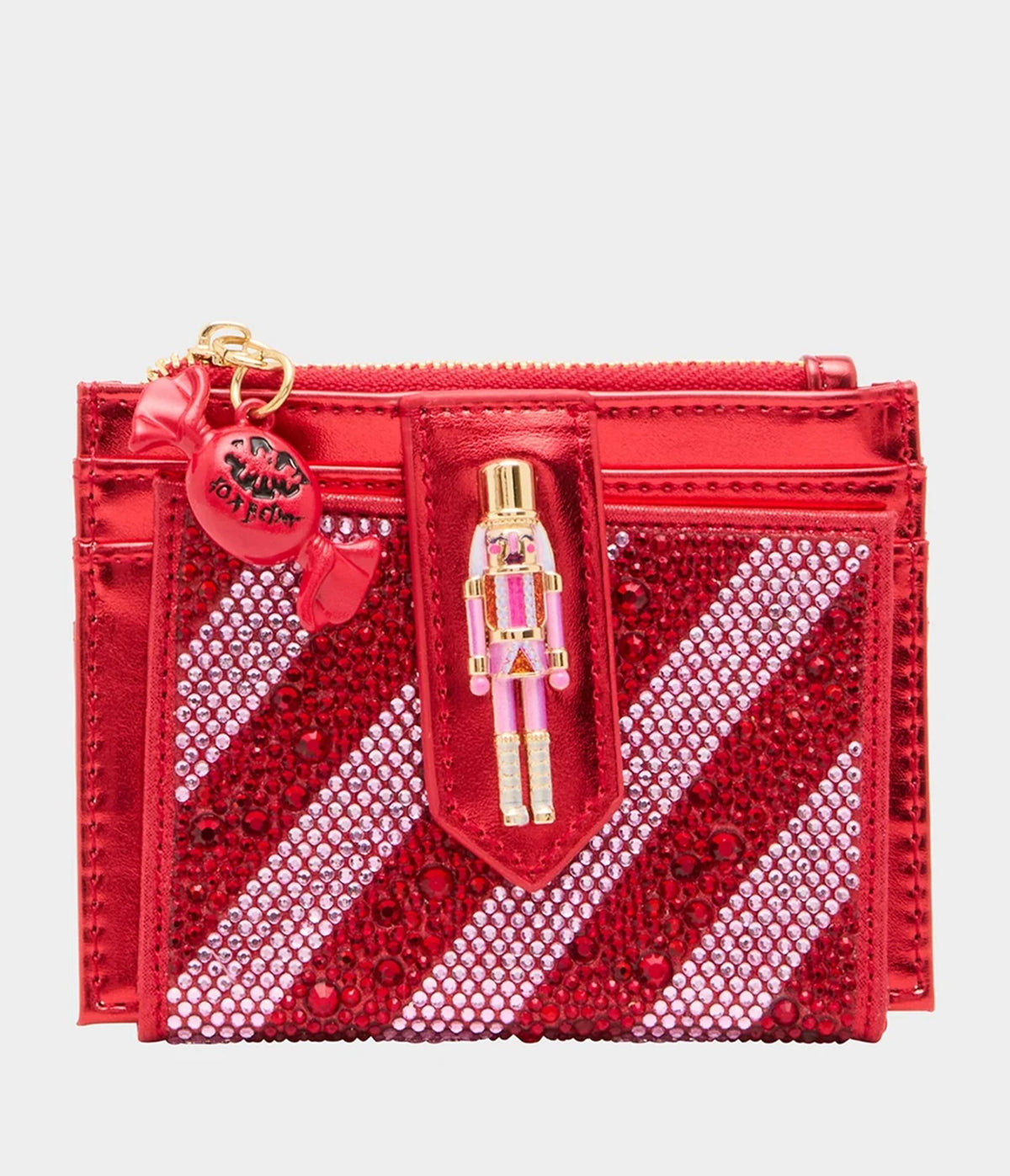 Betsey Johnson Red & Pink Stripe Nutcracker Wallet - Unique Vintage -