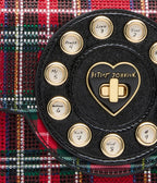 Betsey Johnson Red Plaid Rhinestone Phone Handbag - Unique Vintage - Handbags