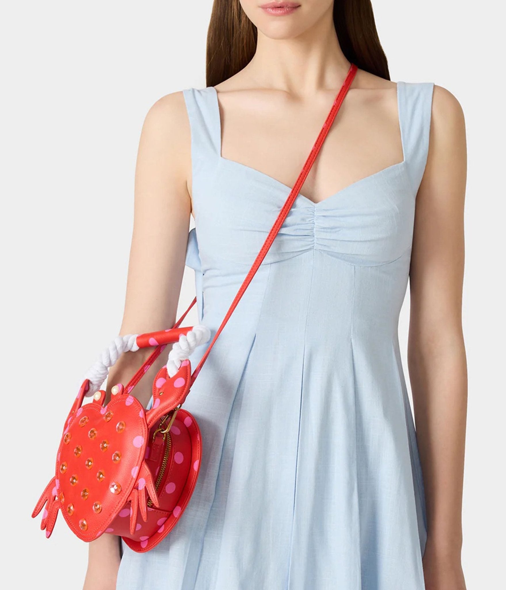 Betsey Johnson Red Shell Crab Handbag - Unique Vintage - Womens, ACCESSORIES, HANDBAGS
