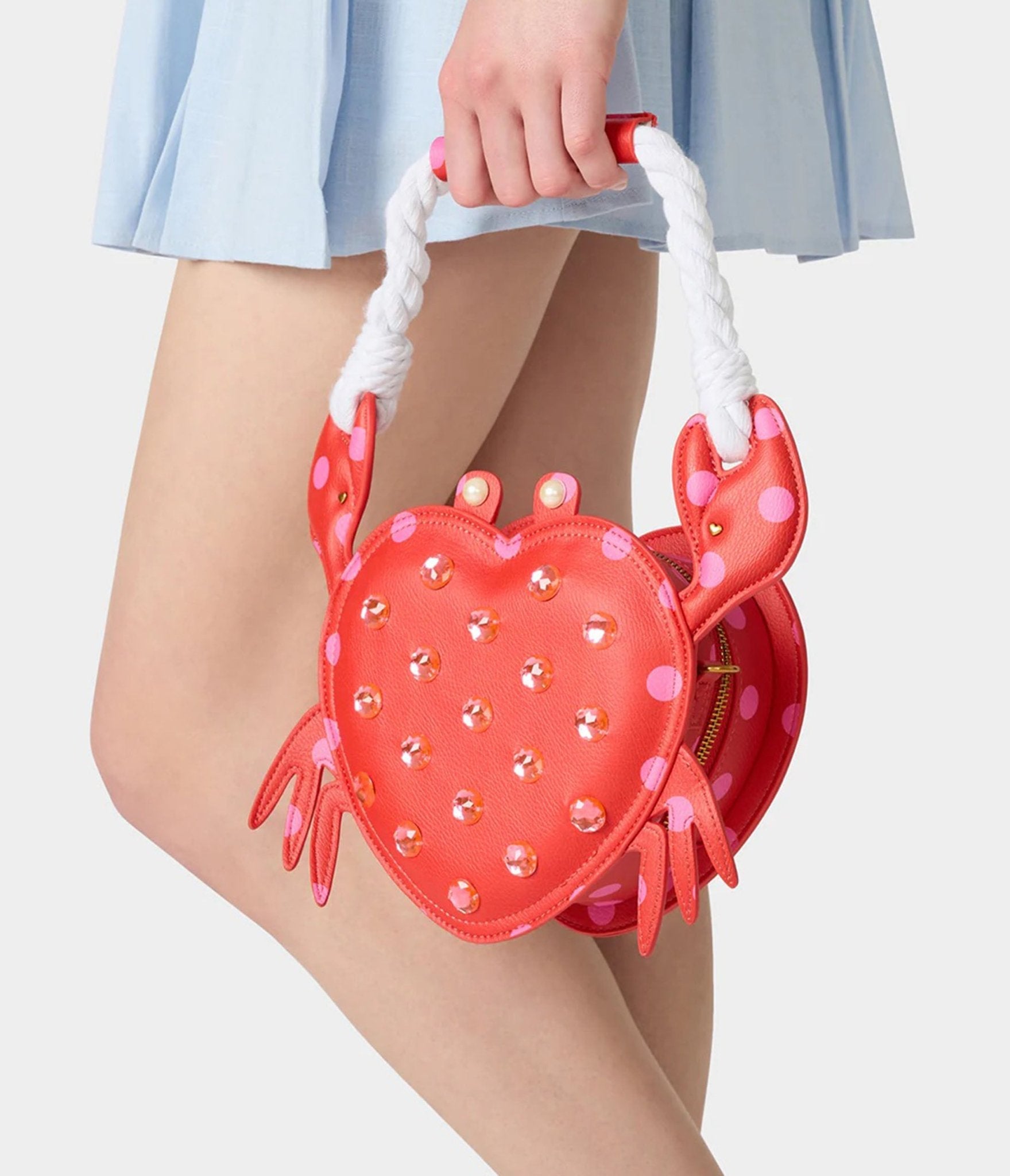 Betsey Johnson Red Shell Crab Handbag - Unique Vintage - Womens, ACCESSORIES, HANDBAGS