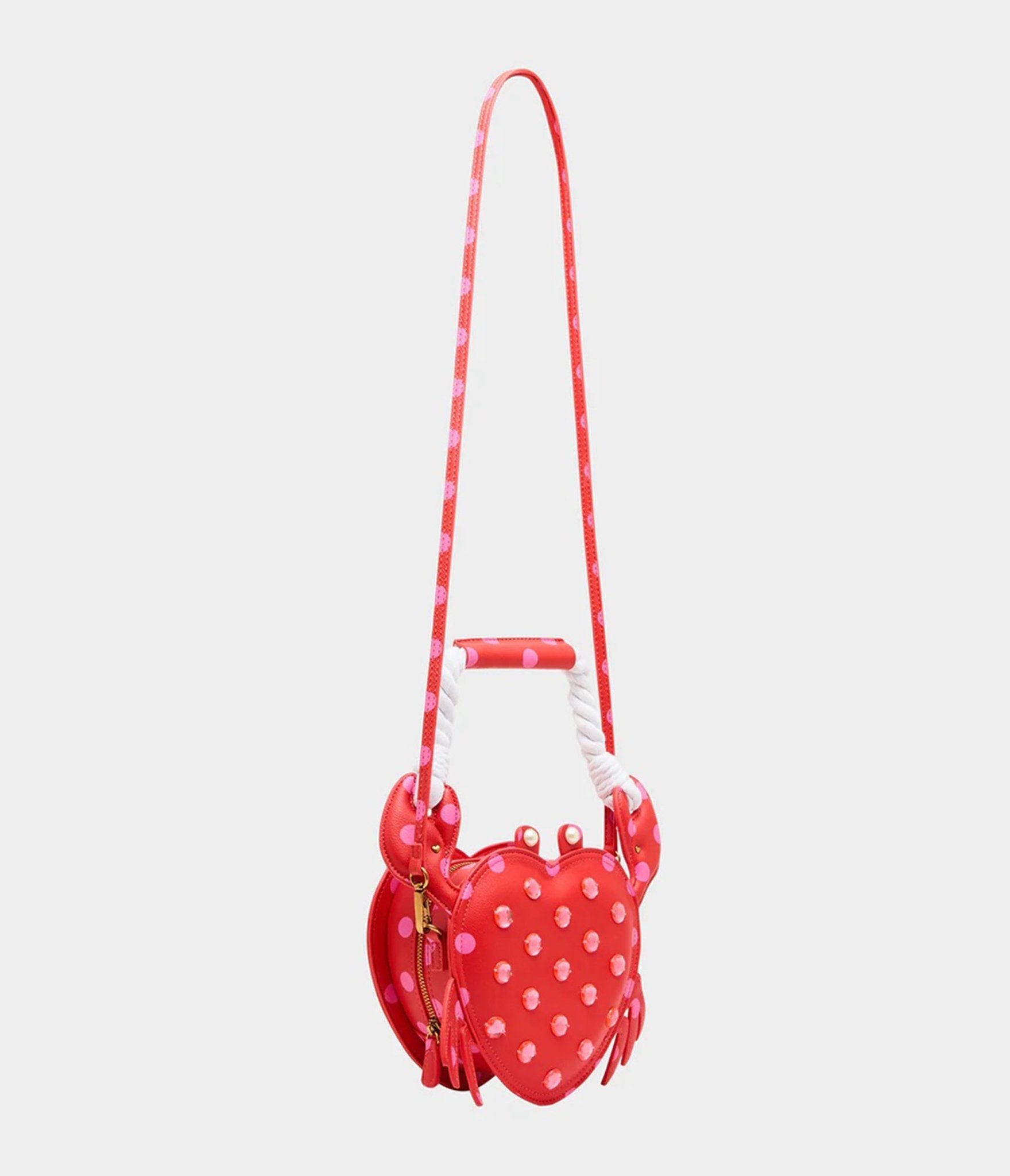 Betsey Johnson Red Shell Crab Handbag - Unique Vintage - Womens, ACCESSORIES, HANDBAGS