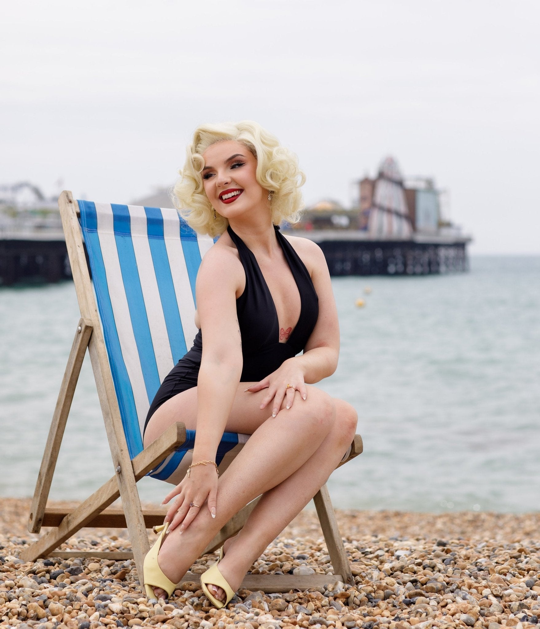 Bettylicious Retro Black Marilyn One Piece Swimsuit - Unique Vintage - Womens, SWIM, 1 PC