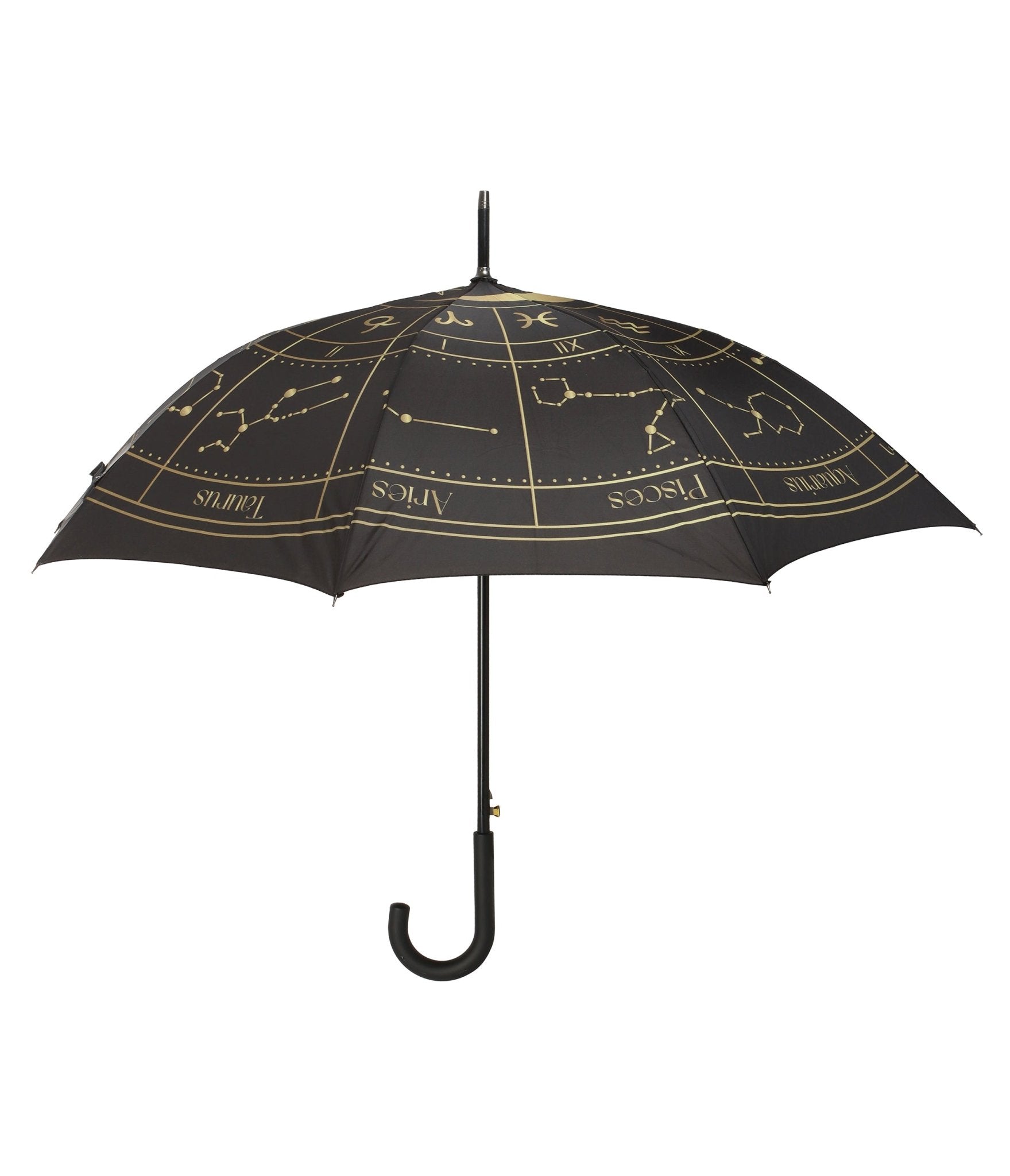 Black Astrology Wheel Umbrella - Unique Vintage - Womens, ACCESSORIES, UMBRELLAS