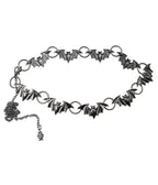 Black Bat Chain Link Belt - Unique Vintage - Womens, ACCESSORIES, BELTS