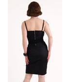 Black Bat Wiggle Dress - Unique Vintage - Womens, DRESSES, MAXI