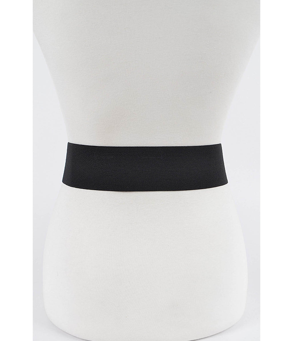 Black Bow Cinch Belt - Unique Vintage - Womens, ACCESSORIES, BELTS