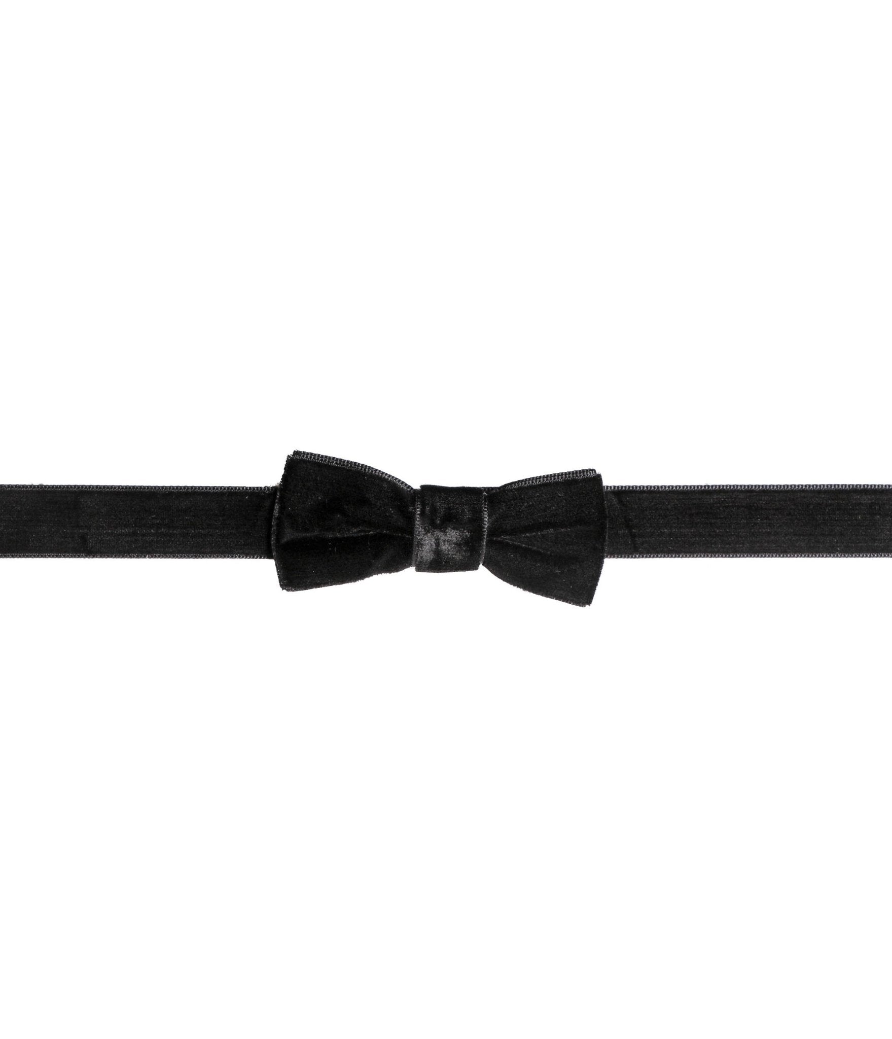 Black Bow Tie Velvet Choker - Unique Vintage - Womens, ACCESSORIES, HOSIERY