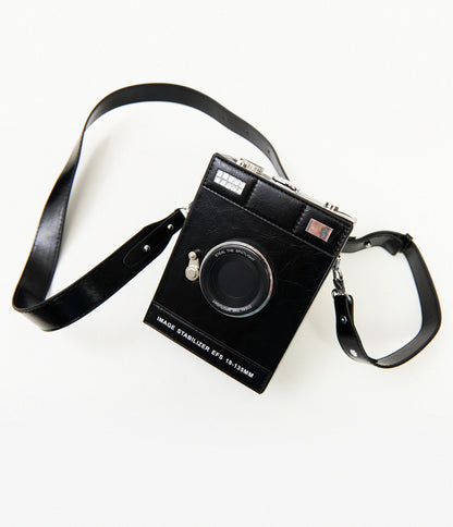 Black Camera Handbag - Unique Vintage - Womens, ACCESSORIES, HANDBAGS