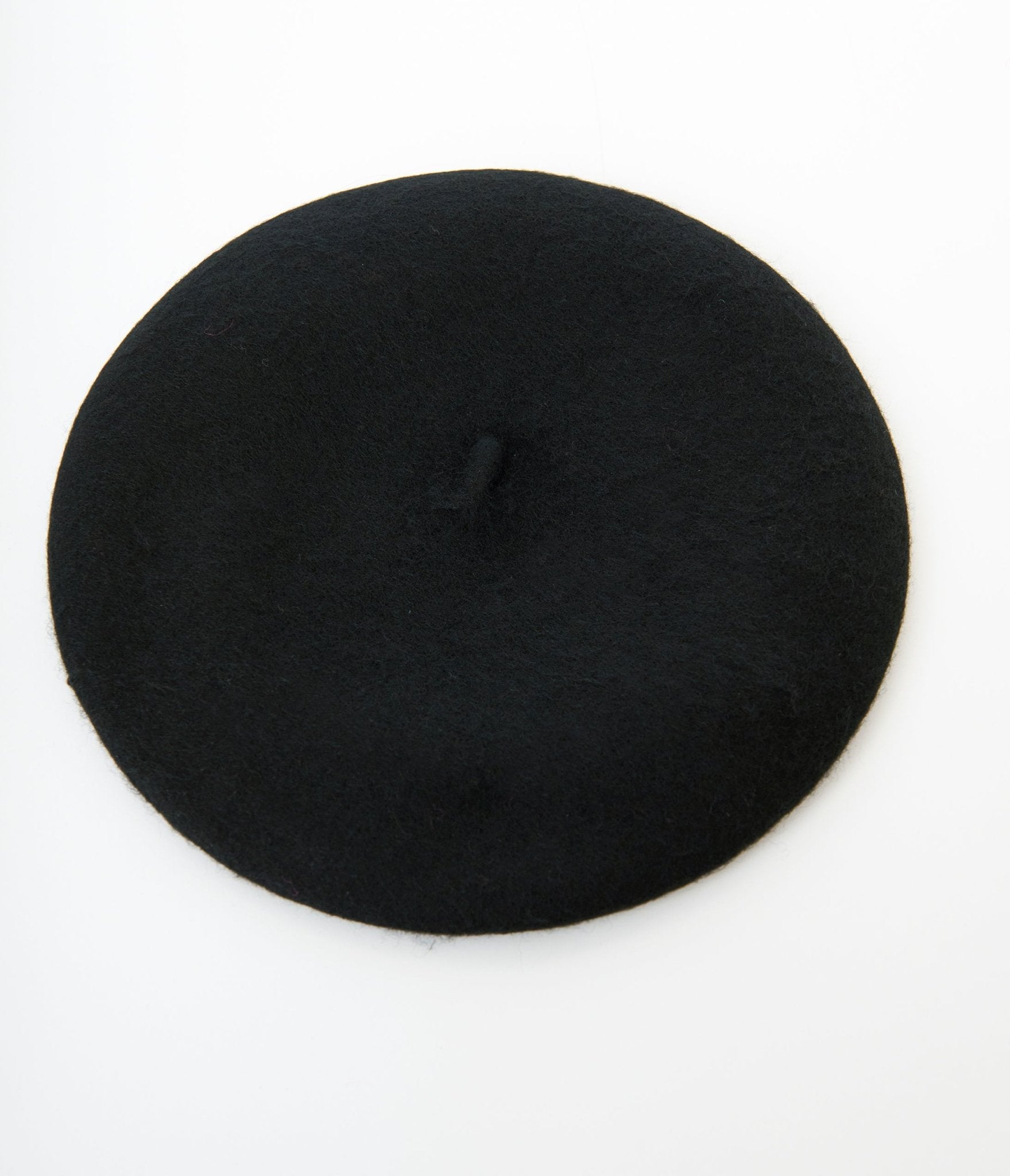 Black Classic Vintage Parisian Beret - Unique Vintage - Womens, ACCESSORIES, HATS