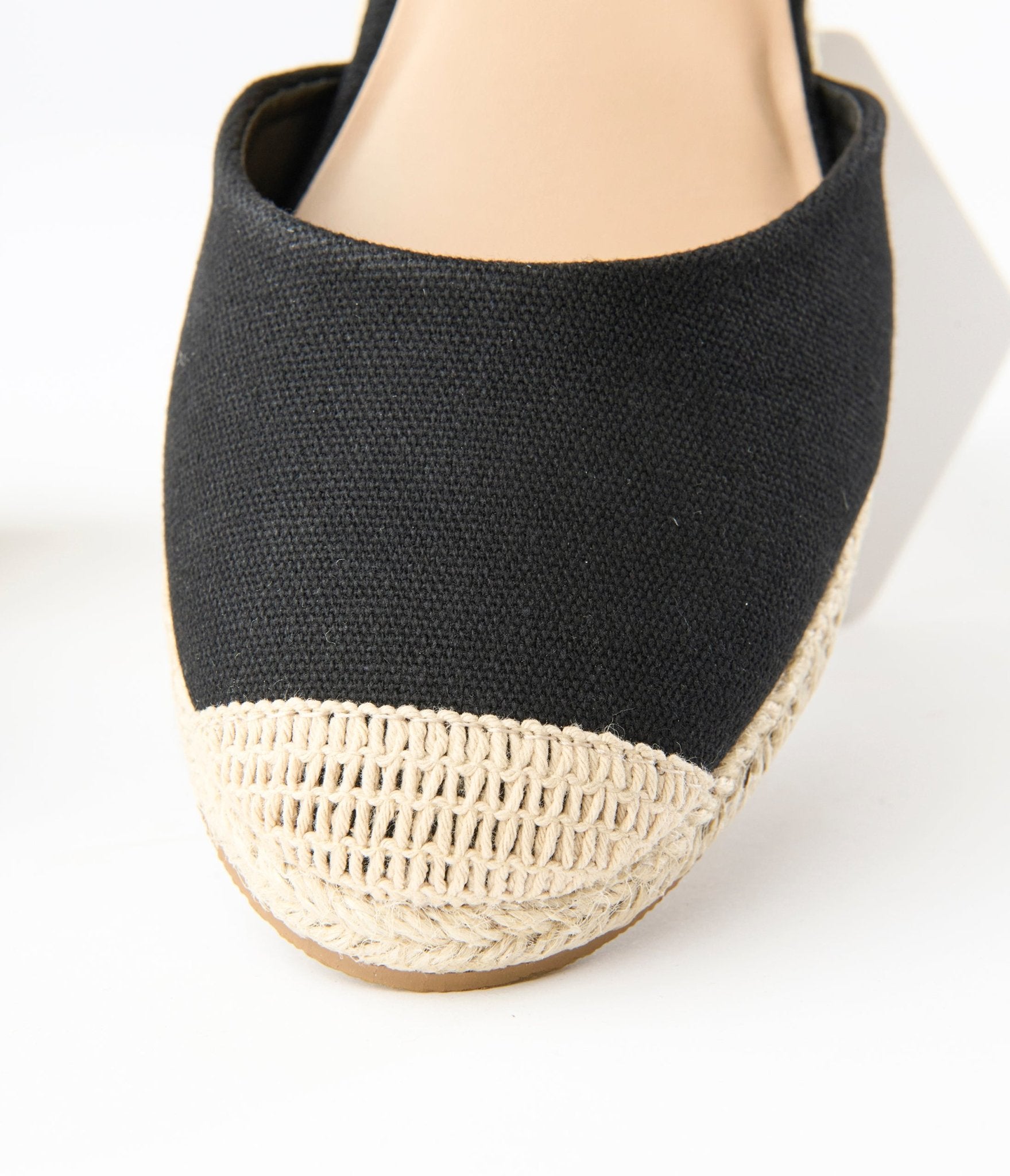 Black Espadrille Wedges - Unique Vintage - Womens, SHOES, HEELS