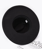 Black Faux Wool Fedora Hat - Unique Vintage - Womens, ACCESSORIES, HATS